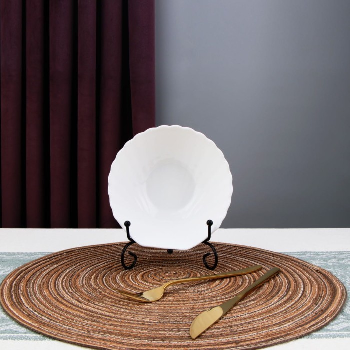 Набор салатников Arya из опалового стекла 6 ед Shell Белый