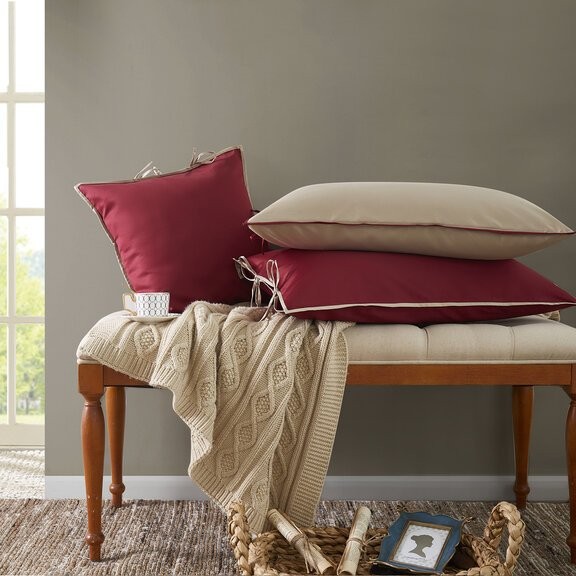 пододеяльник Sharmes "Luca" 200*220 серо-бежевый/бордовый