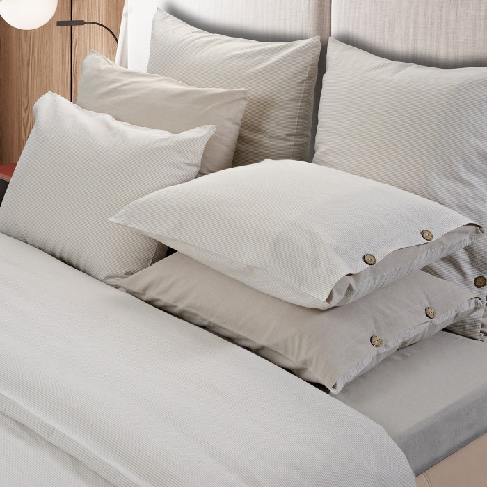 Постельное бельё Sharmes  "Rustic stripe" евро макси (бежевый)