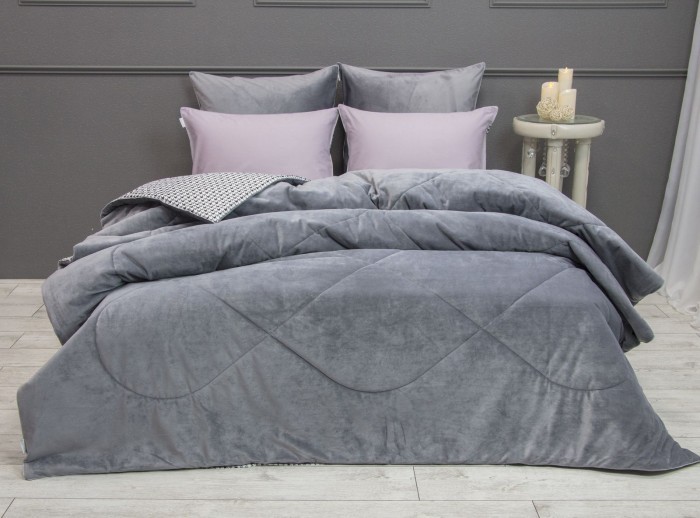 Пепита Шанель (графит серебро) ABC Cotton комплект семейный