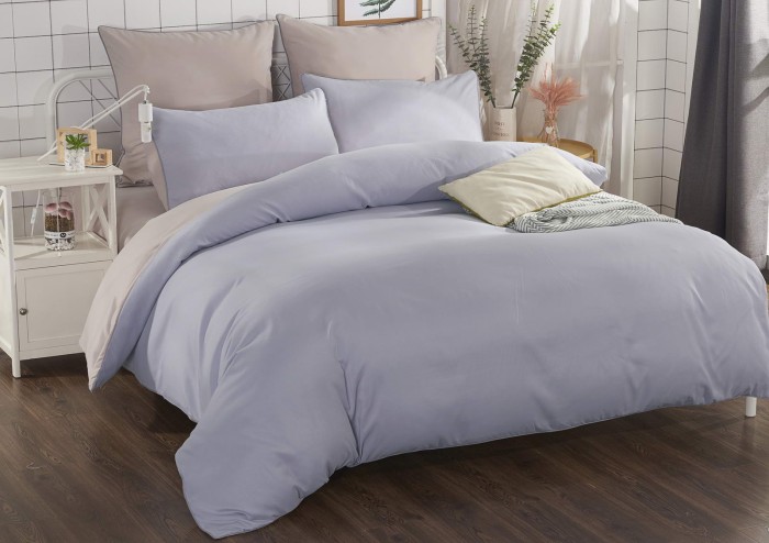 Элегант (серый) Евро Комплект постельного белья 4н