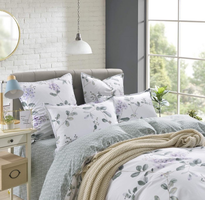 Нигина (зеленый) Комплект постельного белья сатин 1.6