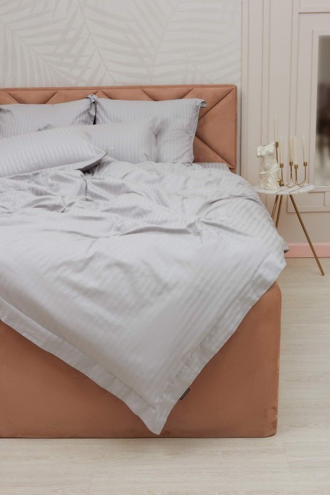 Моне (серый) страйп сатин 7Е