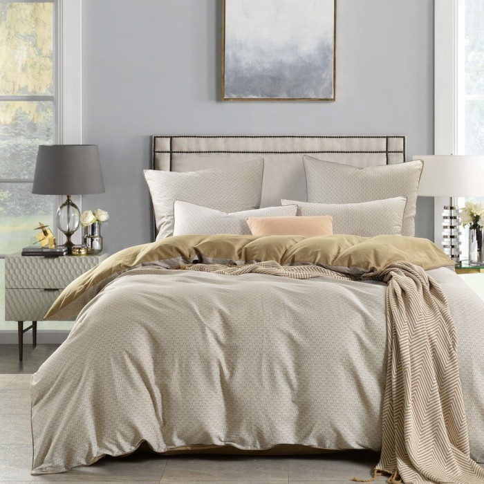 Гудини (беж) Комплект постельного белья сатин Евро 4н