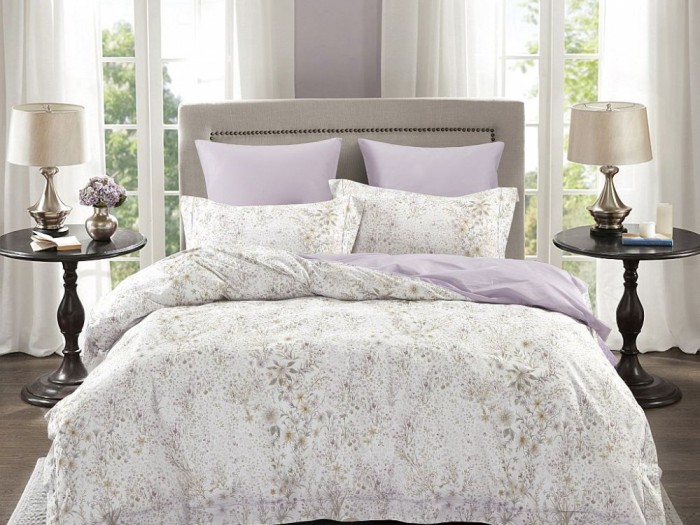 Комплект постельного белья 1,5-спальный, сатин с лазерной печатью 2356-4S 