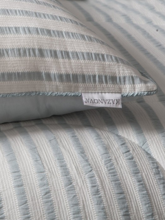 Комплекты для сна Stripe Muslin (голубое серебро) Полуторный