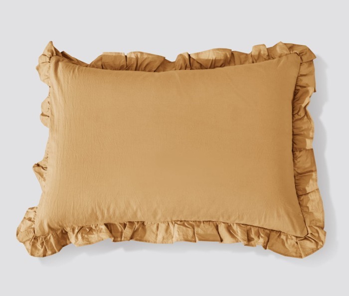 Постельное Белье Arya Natural Stone Washed из сатина 200x220 Valensiya Горчичный