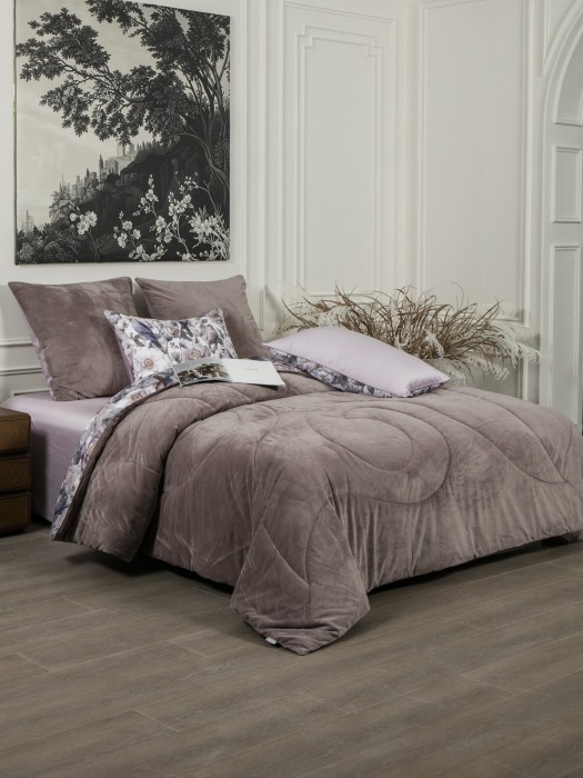 Комплекты для сна Амели (капучино лавандовое серебро) ABC Egypt Cotton Tencel Евро