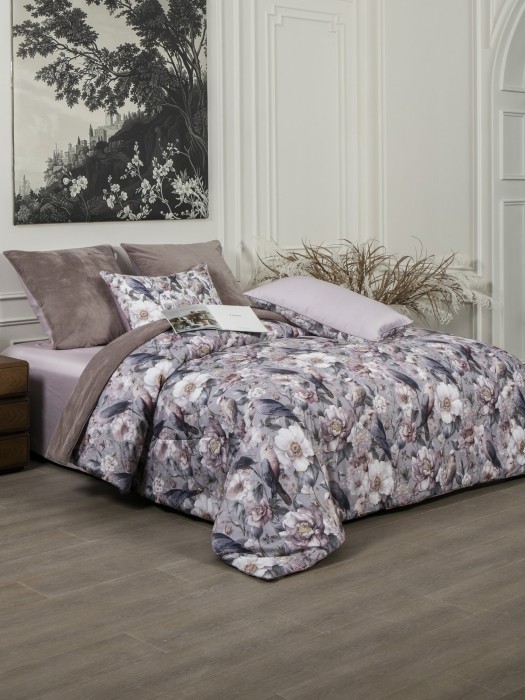 Комплекты для сна Амели (капучино лавандовое серебро) ABC Egypt Cotton Tencel Евро