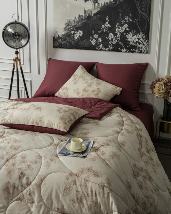 Комплекты для сна Linen Batik (гранатовый лен) Евро