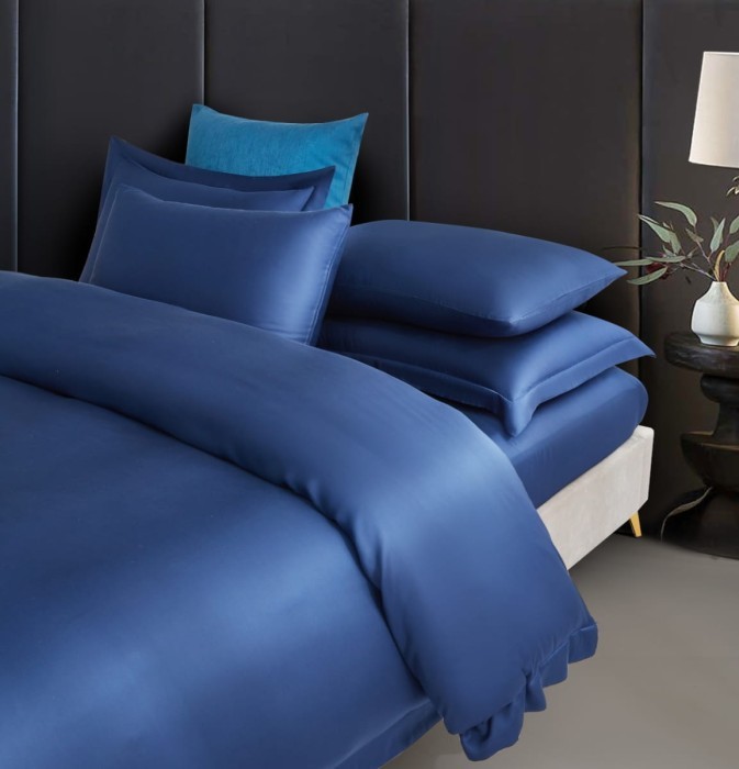 Постельное белье Arya Бамбук Tencel Arty Темно - синий