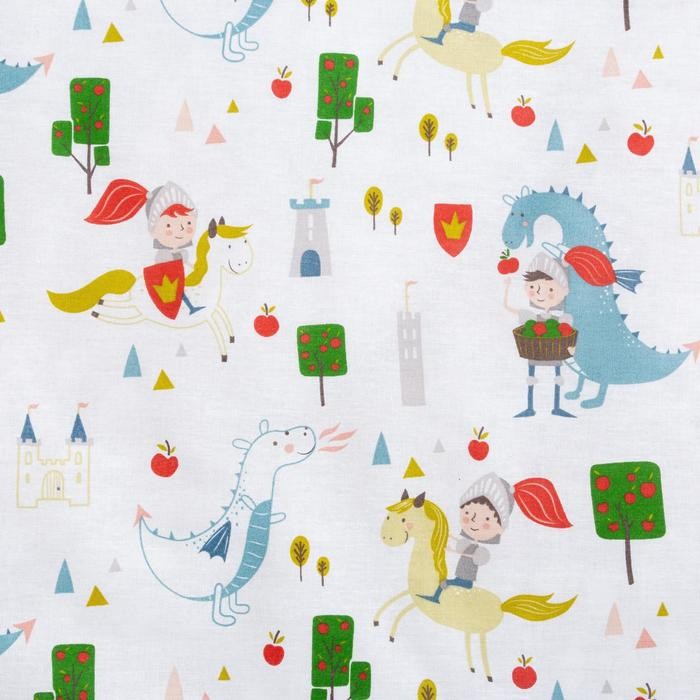 Постельное бельё Крошка Я бейби «Рыцари» 147×112 см, 60×120+20 см, 40×60 см. 100% хлопок, бязь