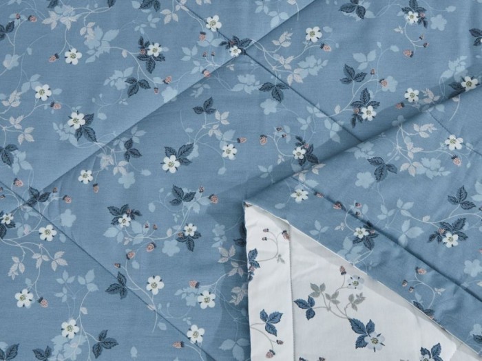 Комплект с летним одеялом полуторный из печатного сатина 160х220 см, 2170-OSPS