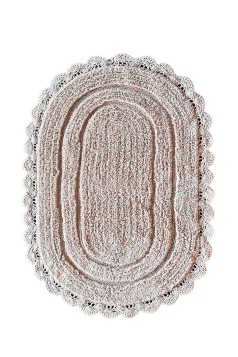 Loretta (капучино) Набор ков. для ванной кружевной 60х100 и 50х50