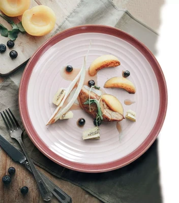 Набор тарелок Arya White Stoneware 4 ед Коричневый