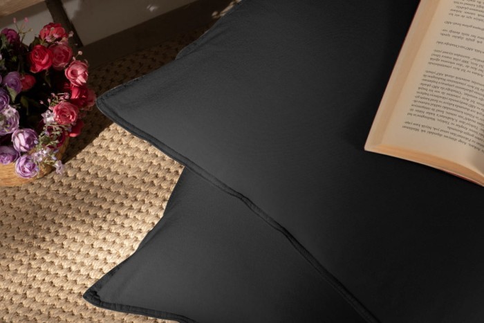 Постельное Белье Arya Natural Stone Washed 200x220 Черный