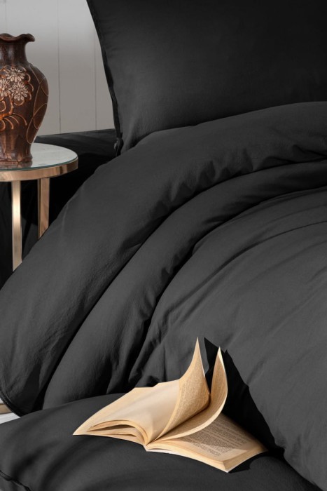 Постельное Белье Arya Natural Stone Washed 200x220 Черный