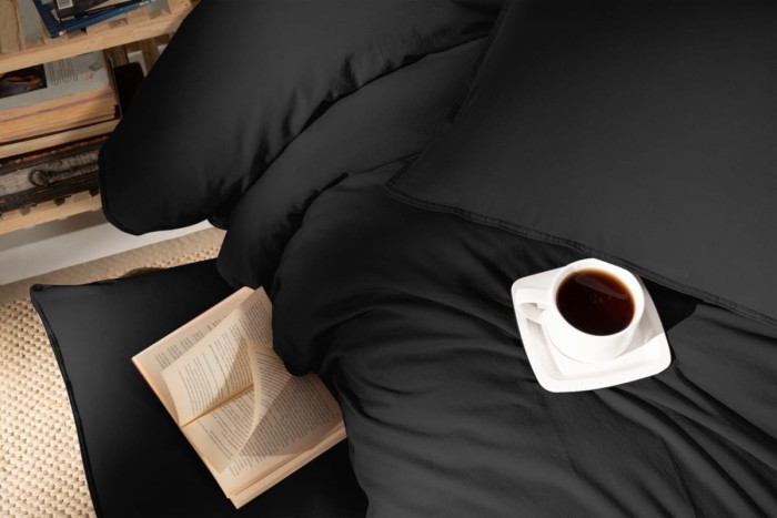 Постельное Белье Arya Natural Stone Washed 200x220 Черный