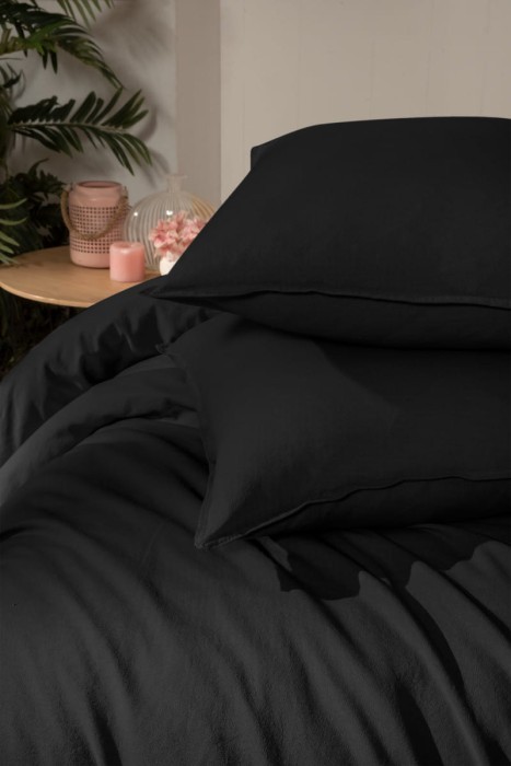 Постельное Белье Arya Natural Stone Washed 200x220 Черный