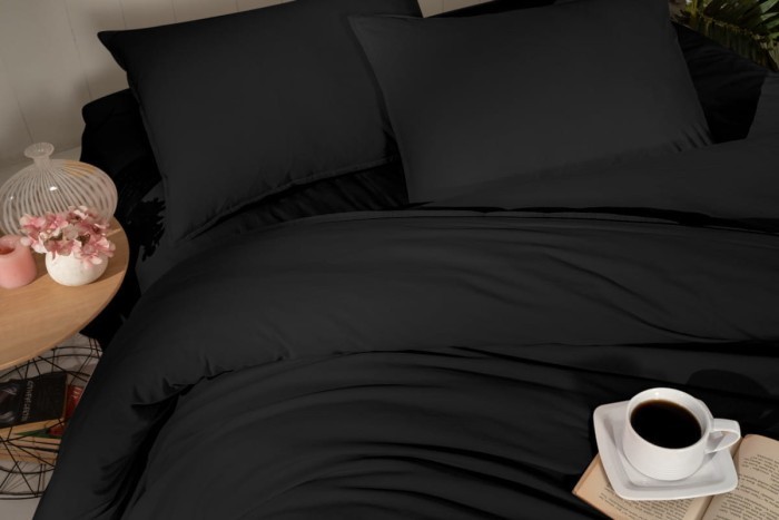 Постельное Белье Arya Natural Stone Washed 200x220 Черный