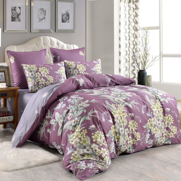 Китана (бордо) Комплект постельного белья Сатин 2х