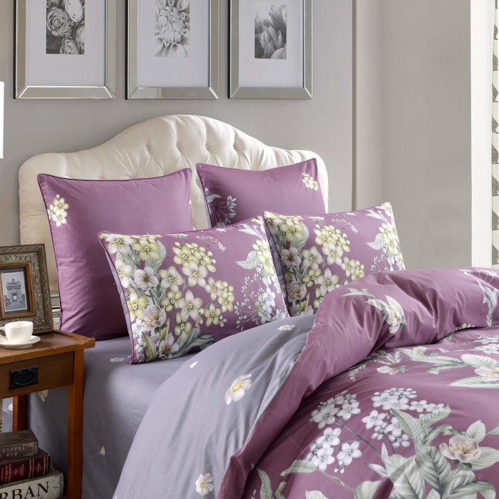 Китана (бордо) Комплект постельного белья Сатин 2х