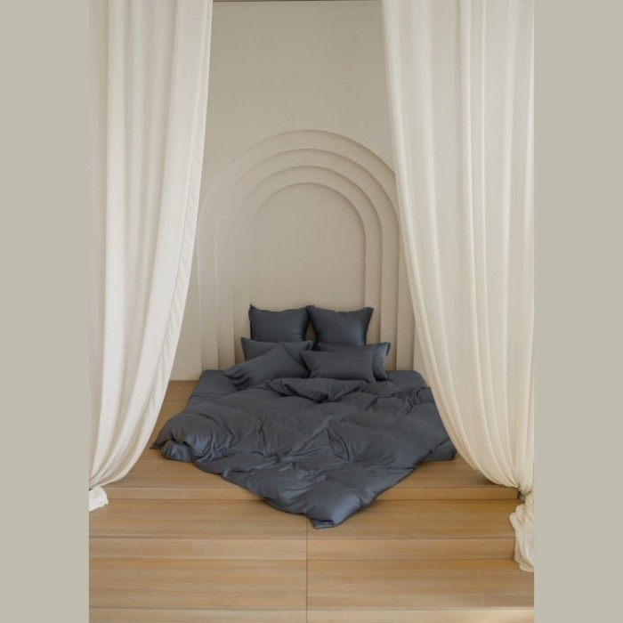 Постельное белье GREY BRILLIANT GRASS Полуторный 70 х 70 см (2 шт) простынь 240х260