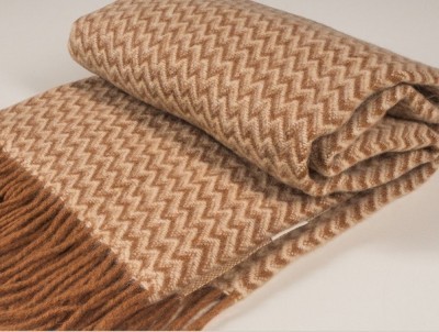 Плед 100 % шерсть горчичный 130x180