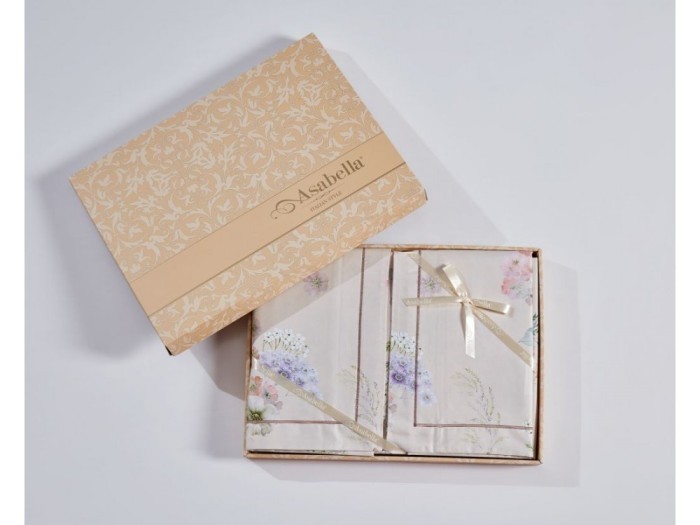 Постельное белье Asabella 1,5-спальный египетский хлопок Premium 2148-4S