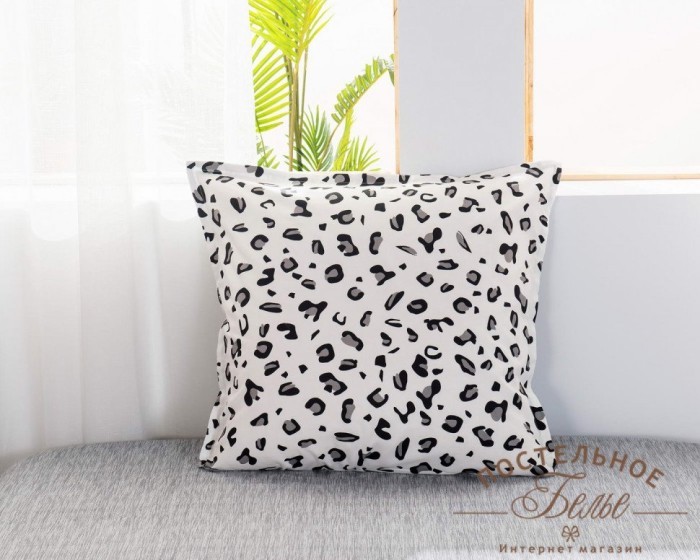 Табио черно-белый Комплект постельного белья сатин Евро 4н