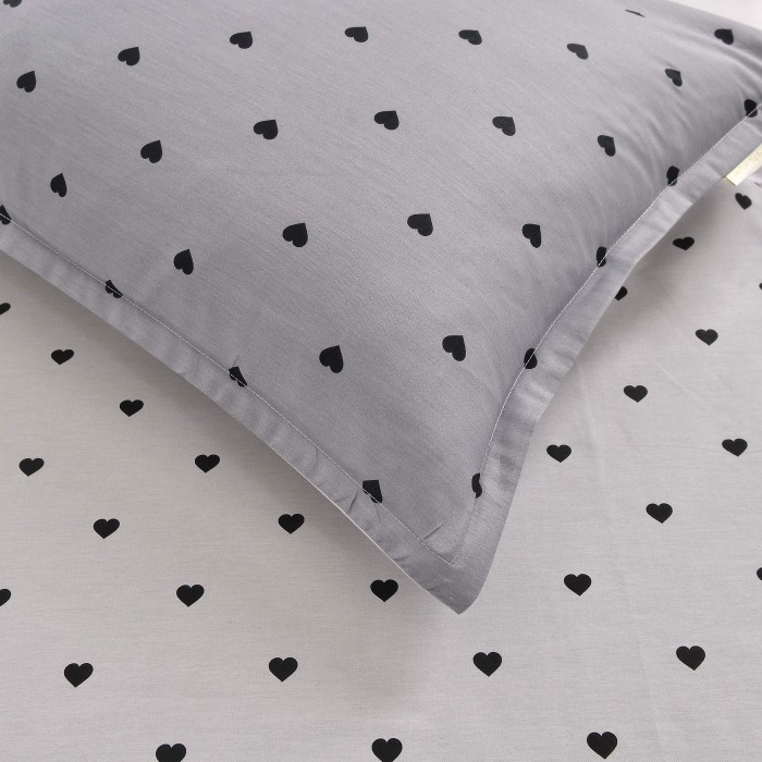 Лайки (серый) Комплект постельного белья Сатин 2х