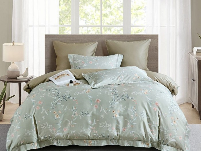 Комплект постельного белья Семейный, египетский хлопок Premium 2314-7