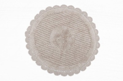 LAURA (беж) Коврик для ванной кружевной 75х75