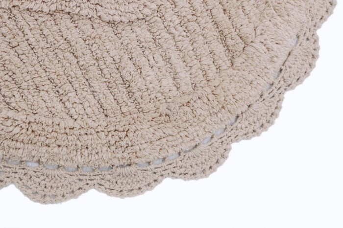 LAURA (беж) Коврик для ванной кружевной 75х75