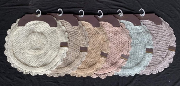 LAURA (беж) Коврик для ванной кружевной 75х75