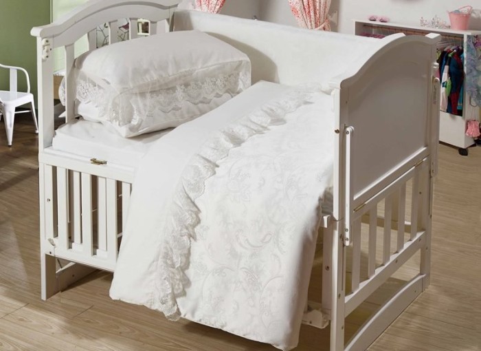 Постельные наборы [М] Казанова Бамбини Кружево (молочный) к-т VF/SR56-Дет-1122 к-т