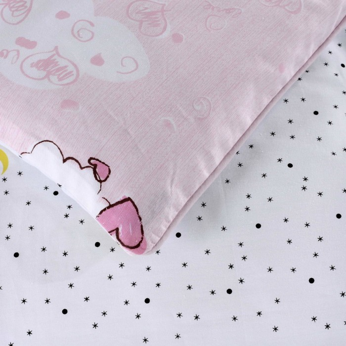 Веселый Кролик (розовый) Комплект Детского Постельного Белья