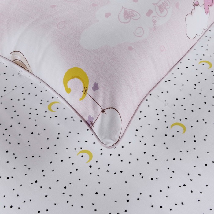 Веселый Кролик (розовый) Комплект Детского Постельного Белья