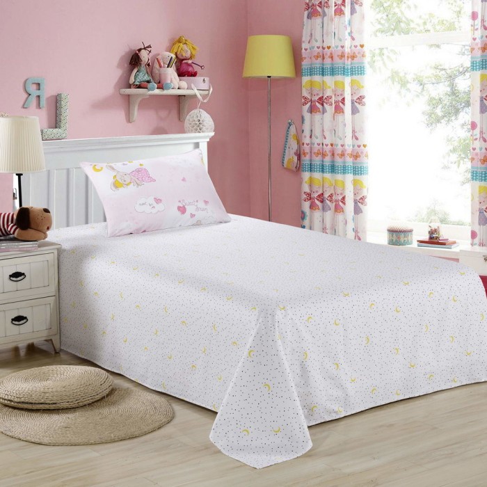 Веселый Кролик (розовый) Комплект Детского Постельного Белья