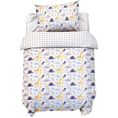 Постельное белье беби LoveLife «Синие динозавры» 112*147 см, 60*120+20 см, 40*60 см