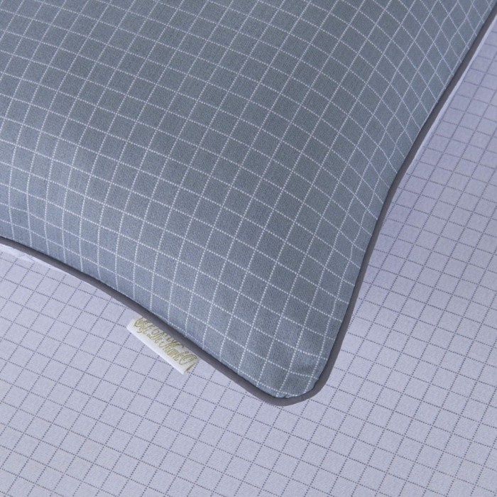 Нитрон (серый)-Тюдор Комплект постельного белья сатин Евро 4н