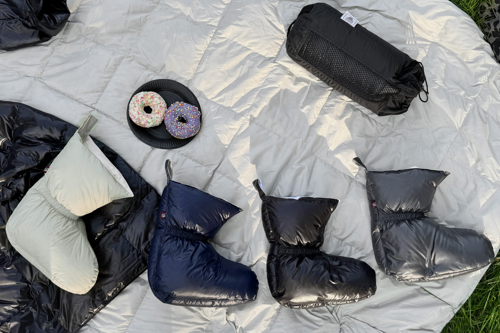 Сапожки-носочки пуховые Comfort Socks Travel Grass Grey  36-39 р.