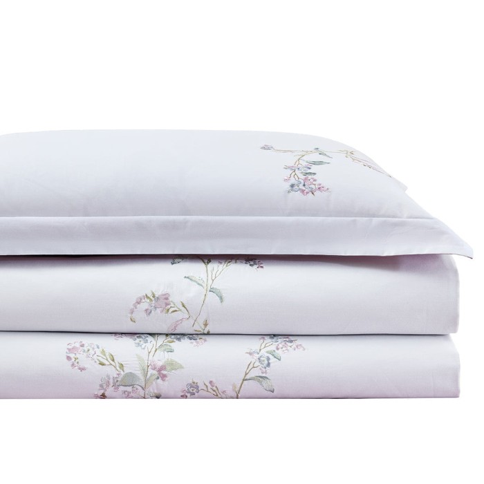 Постельное Белье Arya Deluxia Сатин С Вышивкой 2 Сп. Sintiya Пудровый