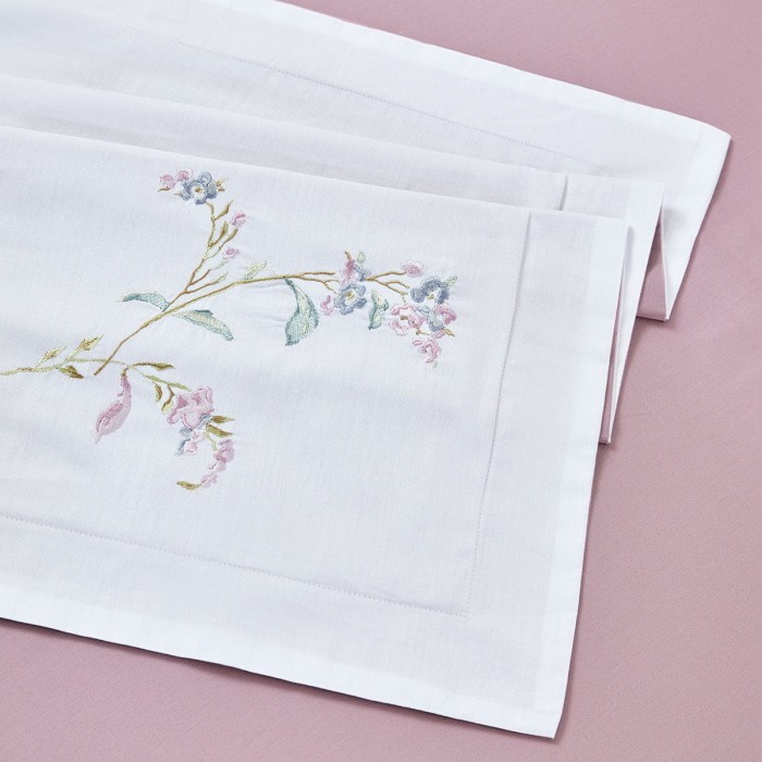 Постельное Белье Arya Deluxia Сатин С Вышивкой 2 Сп. Sintiya Пудровый