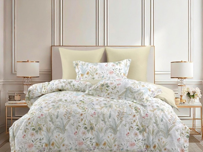 Комплект постельного белья 1,5-спальный, сатин с лазерной печатью 2375-4S