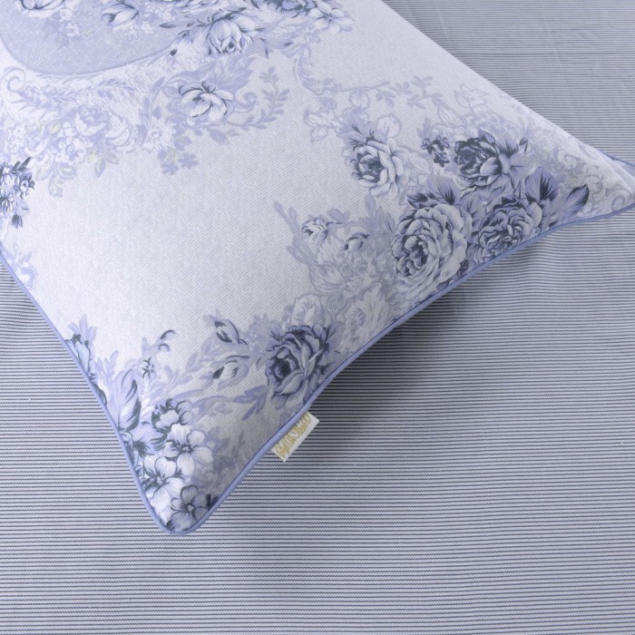 Аверия (голубая) Комплект постельного белья сатин Евро 4н