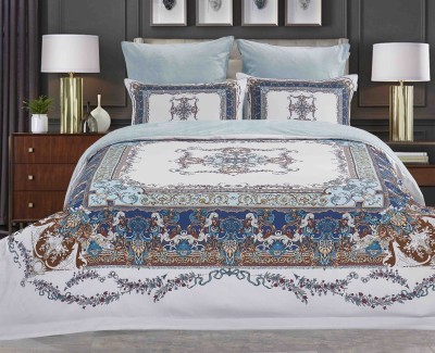 Комплекты постельного белья Паола (белый жемчуг бирюза) Евро