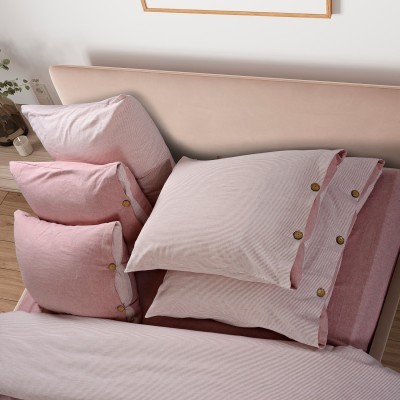 Набор их 2-х навоочек &quot;Rustic stripe&quot;, 70х70 (розовый )