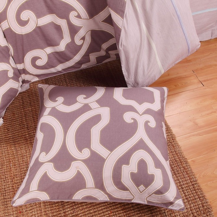 Киану (кофе) Комплект постельного белья сатин Евро 4н