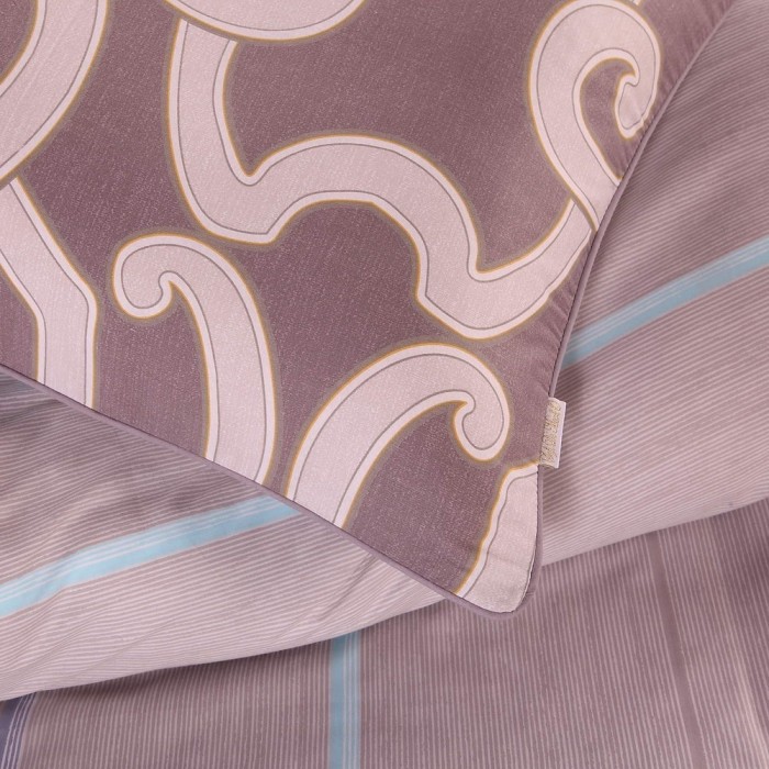 Киану (кофе) Комплект постельного белья сатин Евро 4н